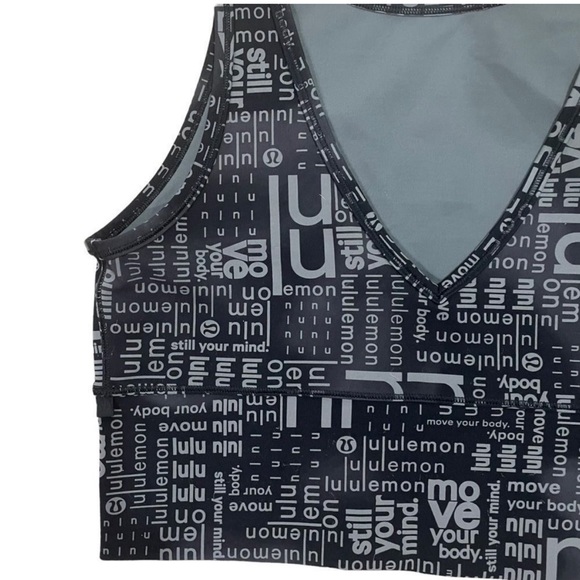 🆕 NWT Lululemon Power Pivot Everlux Tank Top *Motif Black & Grey - Size 4 - Picture 8 of 11